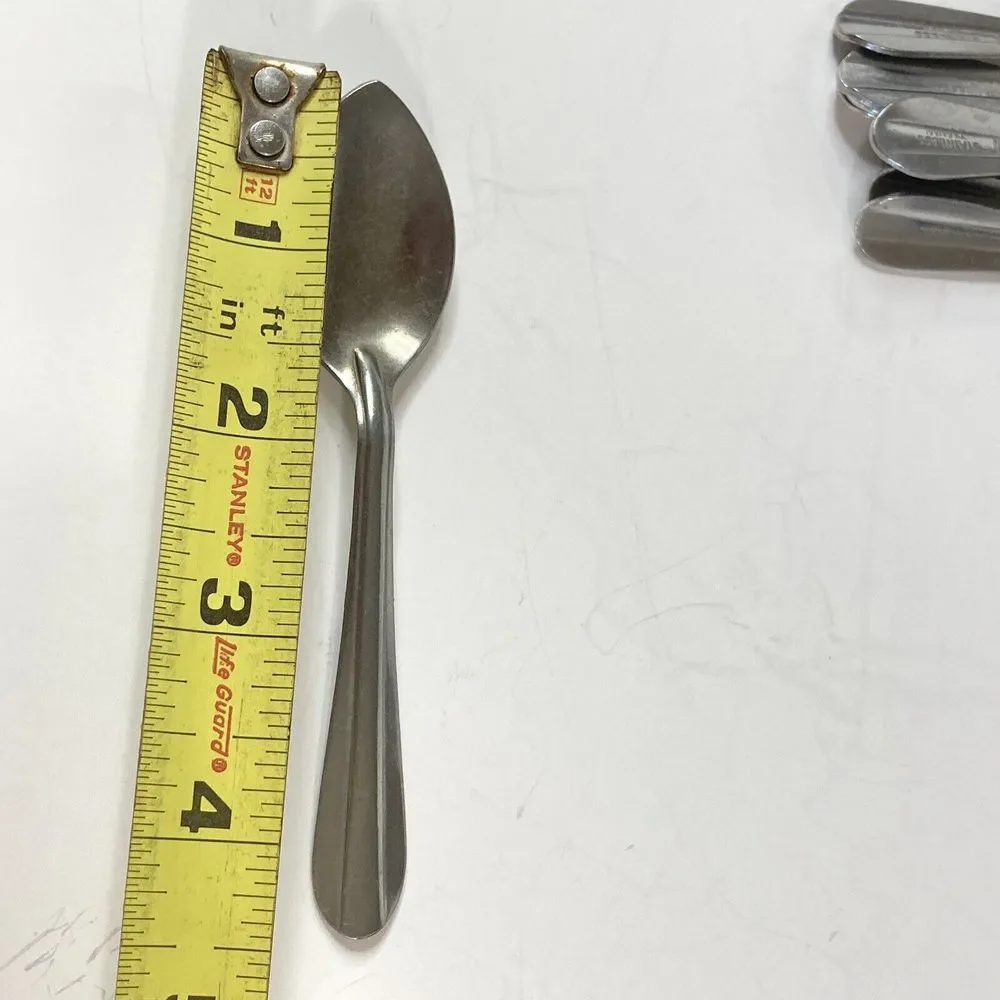 9 Vintage Hudson‎ Stainless Steel Silverware  Small Teaspoons Spoons Taiwan